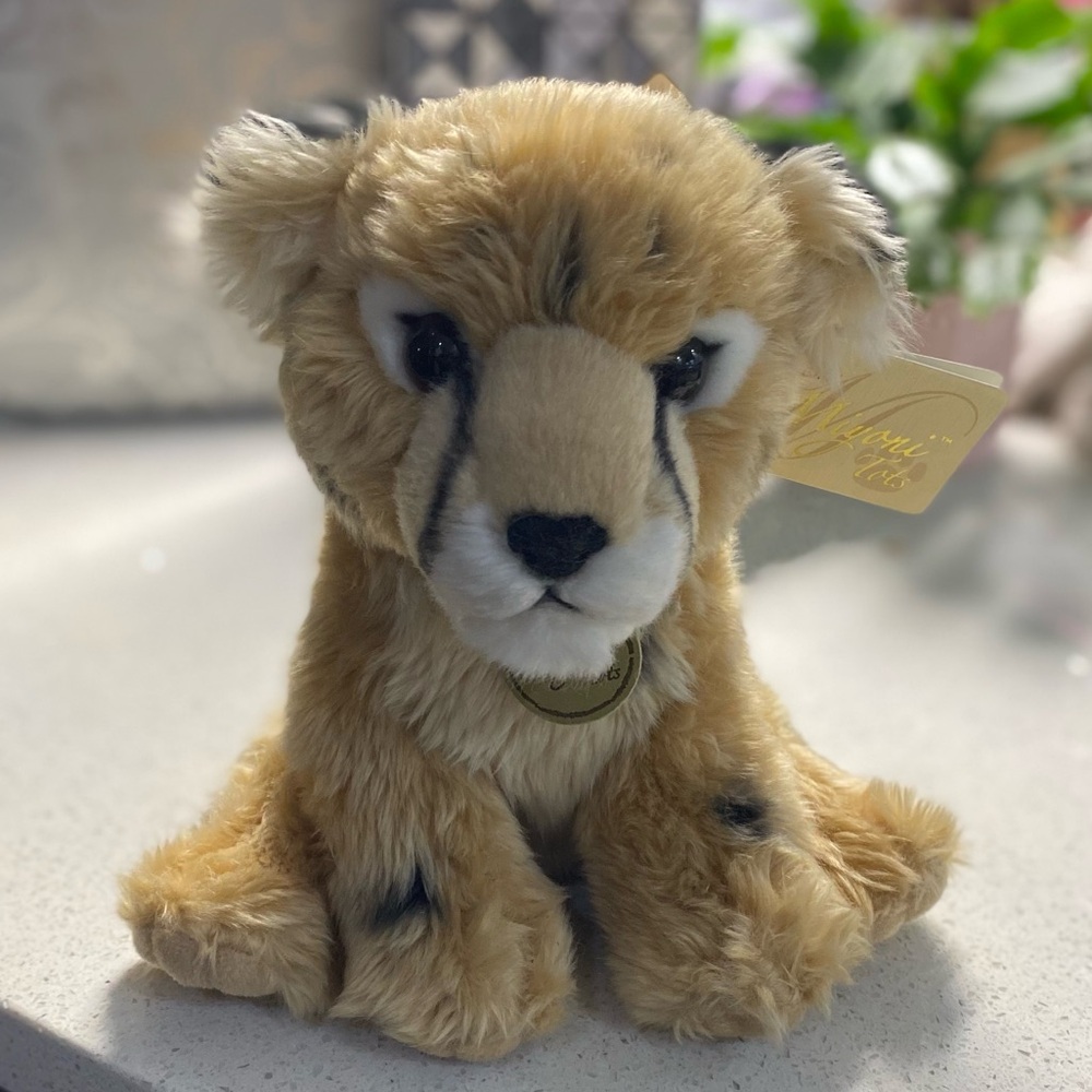Realistic Stuffed Cheetah Cub 9 Inch Miyoni Plush by Aurora